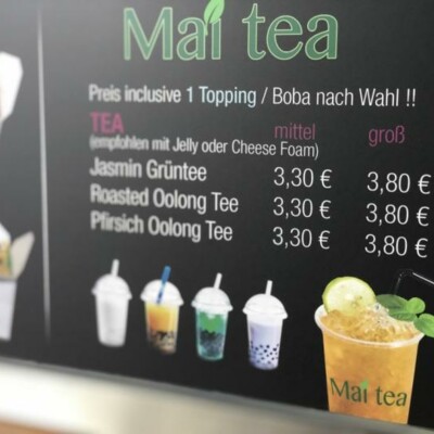 Besondere Tee-Karte bei Soki Food in Karlsruhe 2019