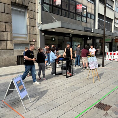 Armwrestling vom ASV Grötzingen bei Sport in der City