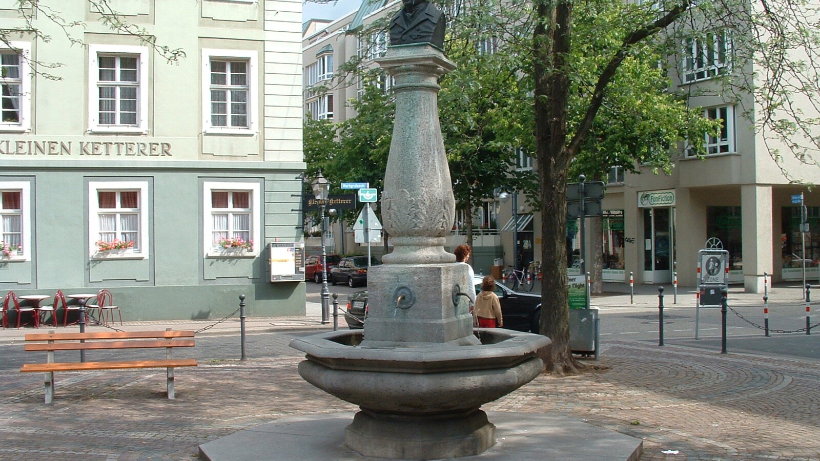 The drinking water fountain at Lidellplatz in Karlsruhe