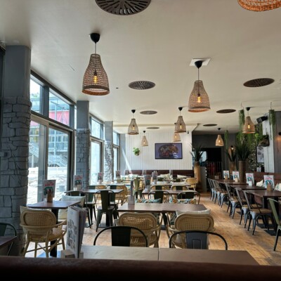 Interior view of the Mauritius restaurant in Karlsruhe