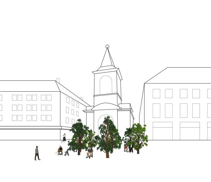 Konzeptentwurf Vorplatz Kleine Kirche