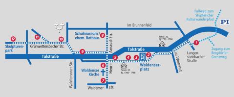 Karte Waldenserweg Palmbach (c) Roland Jourdan