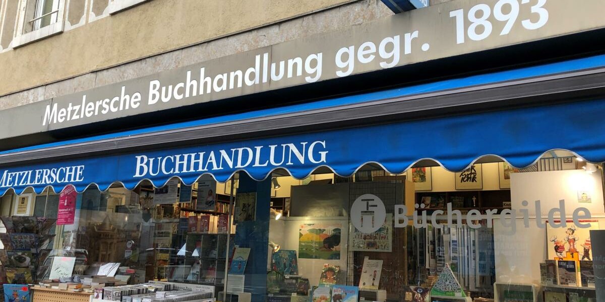 La librairie Metzlersche à Karlsruhe vue de l'extérieur